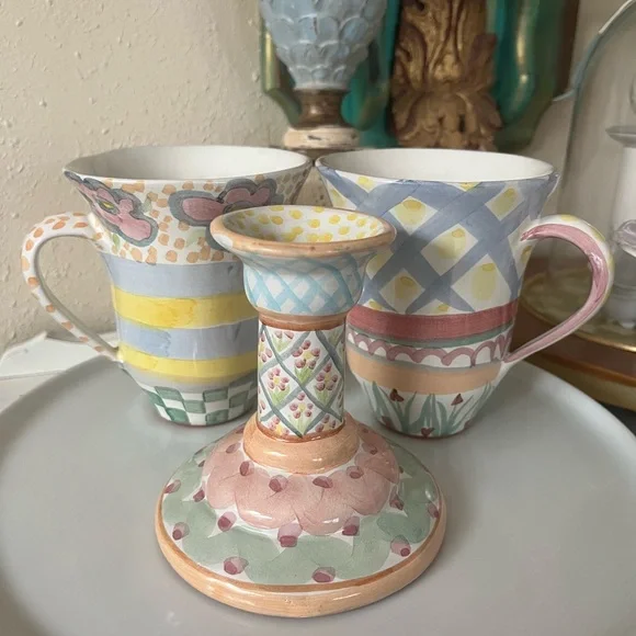 Mackenzie-Childs Set of Two Retired Mugs 1983 - Picture 1 of 1